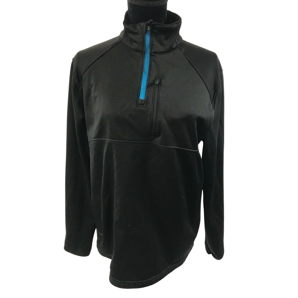 IZOD XFG Cool-FX Womens Small Black Quarter Zip Pullover Golf Activewear Top